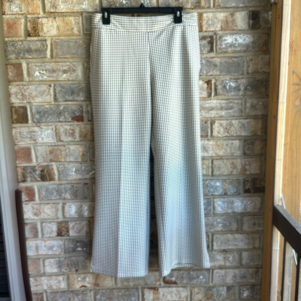 NWT Jones Studio Dress Barn  black and white check dress pants